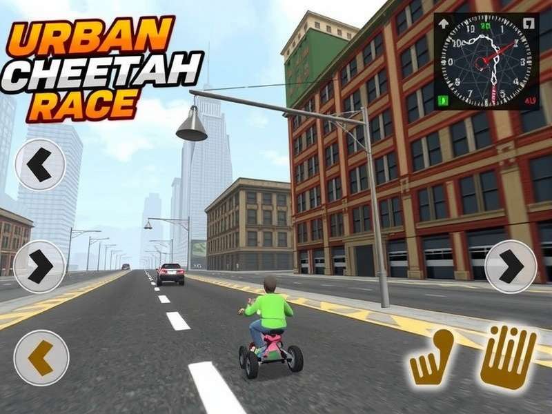 Urban Cheetah Race Game Screenshot